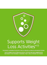 Herbal slimming tea panel with shield icon: Supports Weight Loss Activities