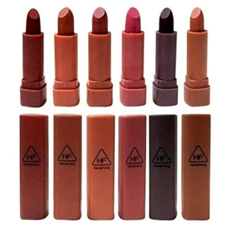 Huitich mini lipstick set with six shades in matte rectangular tubes for versatile lip looks