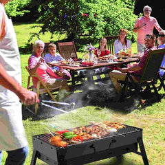 Huitich BBQ portable charcoal grill cooking assorted food with high temperature resistant grill for outdoor use