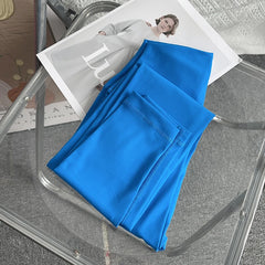 Mumzar high waist push up leggings for women in vibrant blue color, perfect for workouts and casual wear