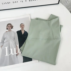 Mumzar high waist push up leggings for women in light green color displayed on a stylish table