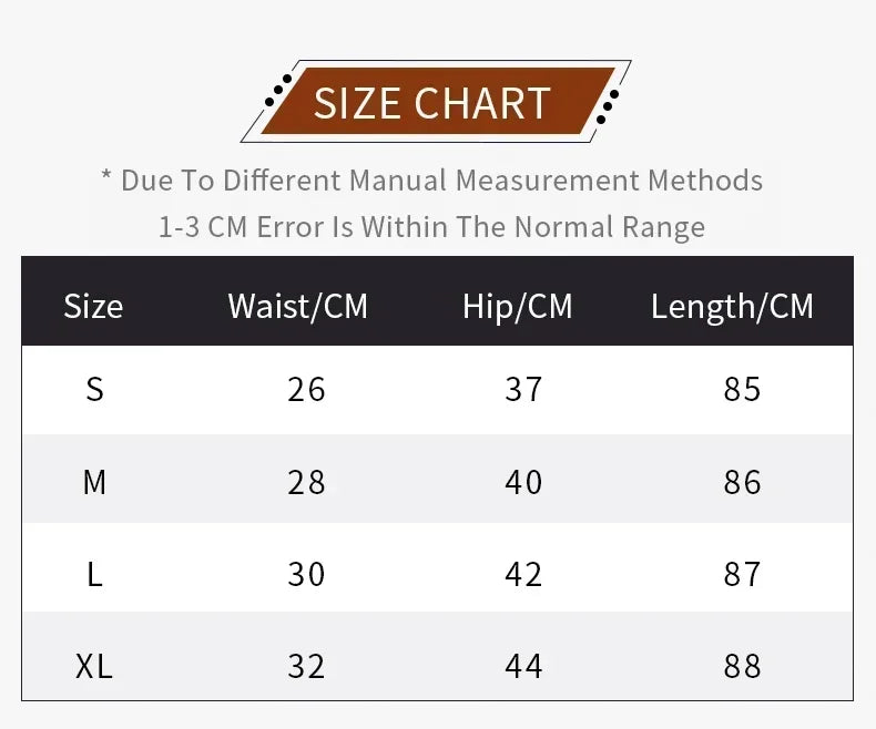 Mumzar high waist push up leggings for women size chart with waist, hip, and length measurements