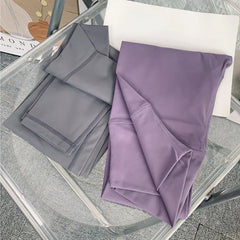 Mumzar high waist yoga leggings UAE in gray and purple colors for comfortable workouts