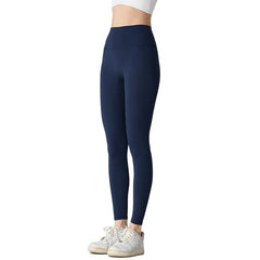 Mumzar high waist yoga leggings UAE in navy blue, perfect for comfort during workouts