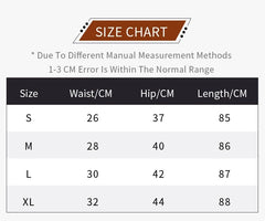 Mumzar high waist yoga leggings UAE with size chart detailing various sizes and measurements