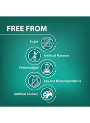 Himalaya sports drinks label highlighting free from sugar, artificial flavors, preservatives and more