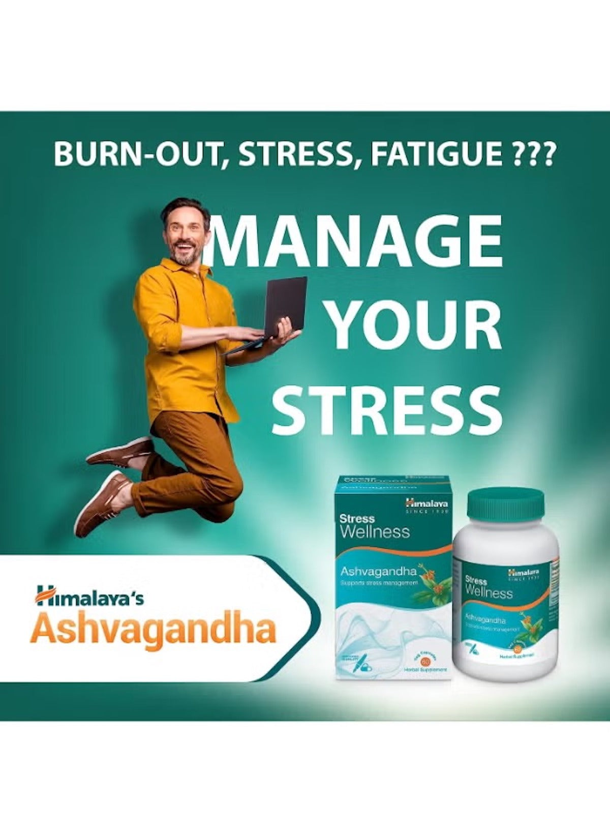 Himalaya Ashwagandha tablets for stress relief promoting stress management and wellness