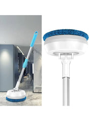 Huitich telescopic window cleaning tool for home with extendable handle and blue microfiber cleaning pad