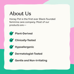 The Honey Pot Company herbal infused overnight menstrual pads plant derived hypoallergenic dermatologist tested gentle