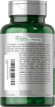 Maca supplement bottle back label with Horbaach promise text and barcode