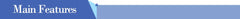 Blue Main Features header banner for Sony Ericsson Xperia Arc S refurbished product listing by Mumzar