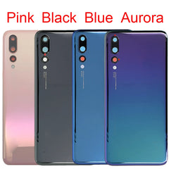 Huawei P20 Pro back glass replacement in Pink Black Blue and Aurora with triple camera cutouts by Mumzar