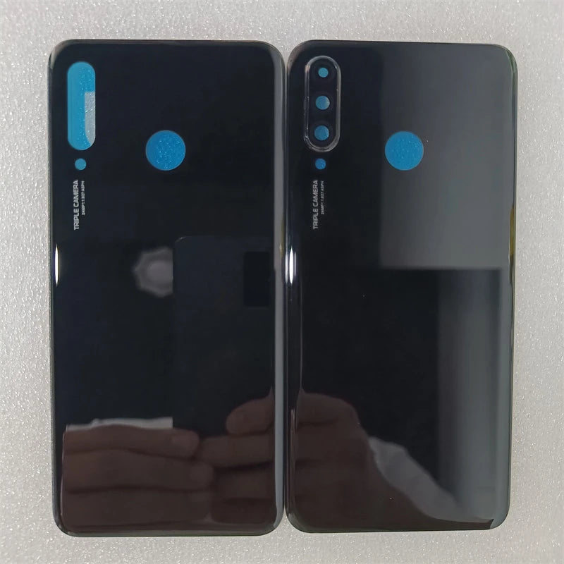 Mumzar Huawei P30 Lite back cover replacement glossy black dual camera and fingerprint cutouts set