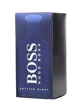 Hugo Boss Bottled Night EDT 100ml fragrance box, blue front with black side