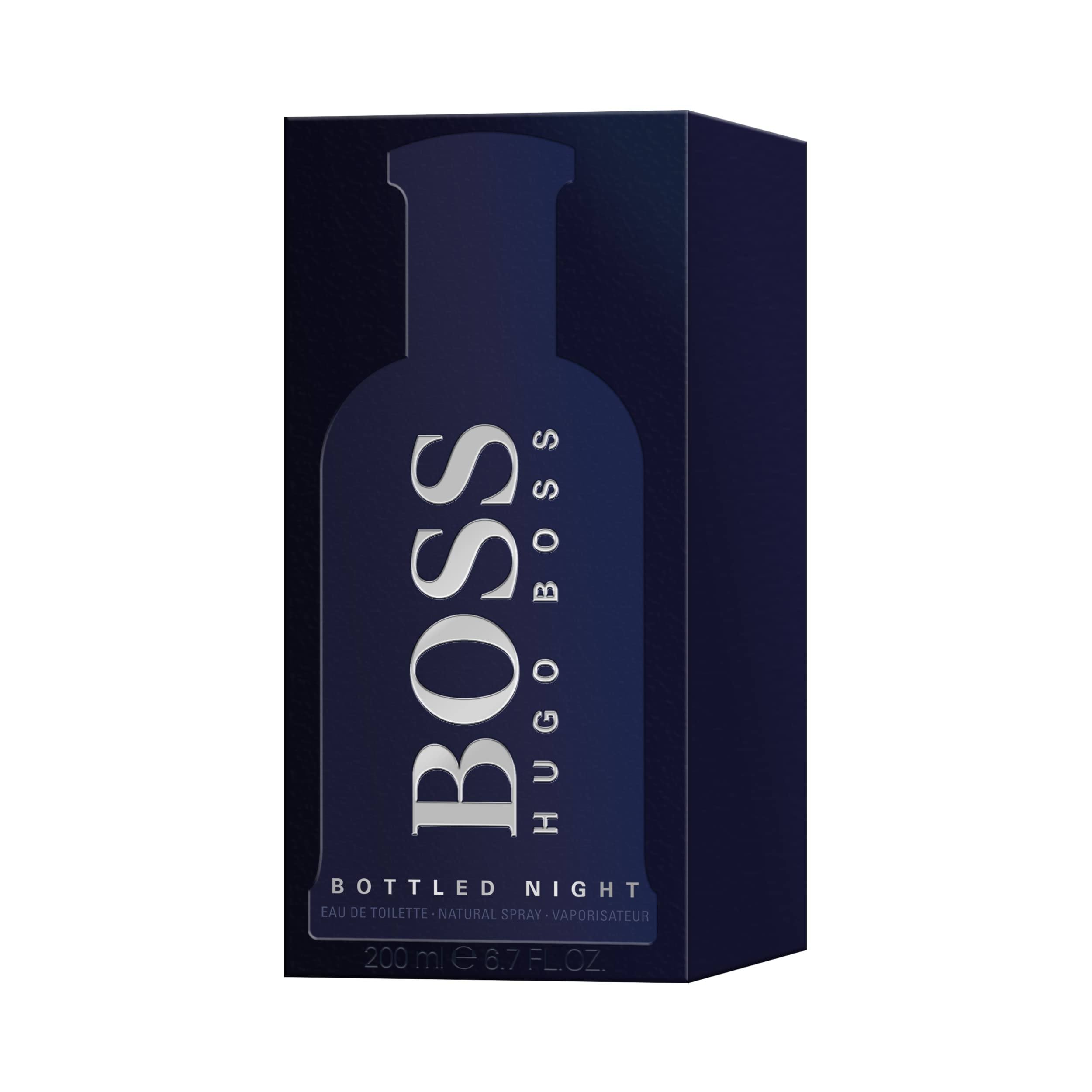 Hugo Boss Bottled Night for men eau de toilette 200ml dark blue perfume box by Mumzar