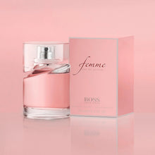 Pink women’s perfume bottle with silver cap and matching product box