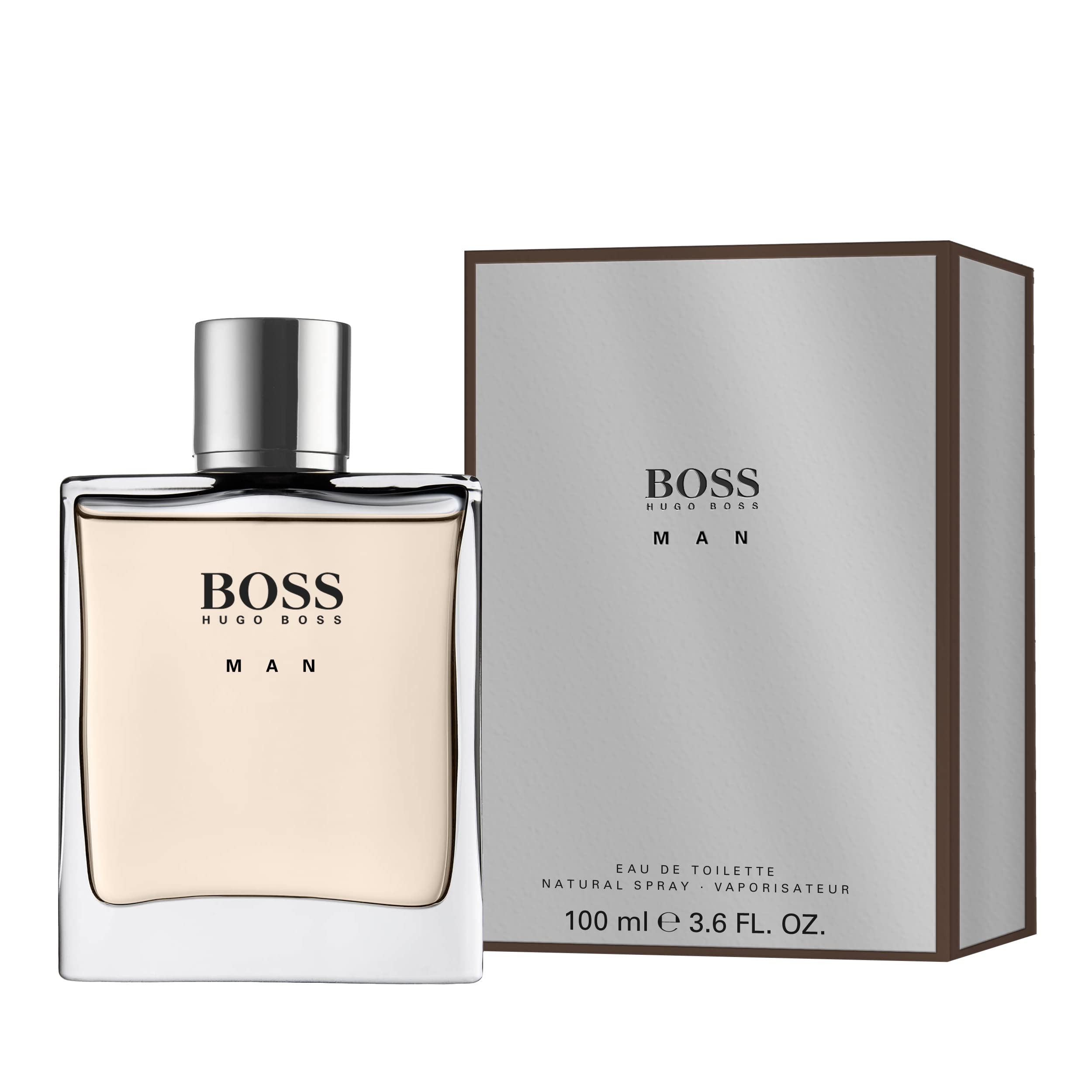 Hugo Boss Orange for men 100ml Eau de Toilette natural spray with sleek silver box and bottle
