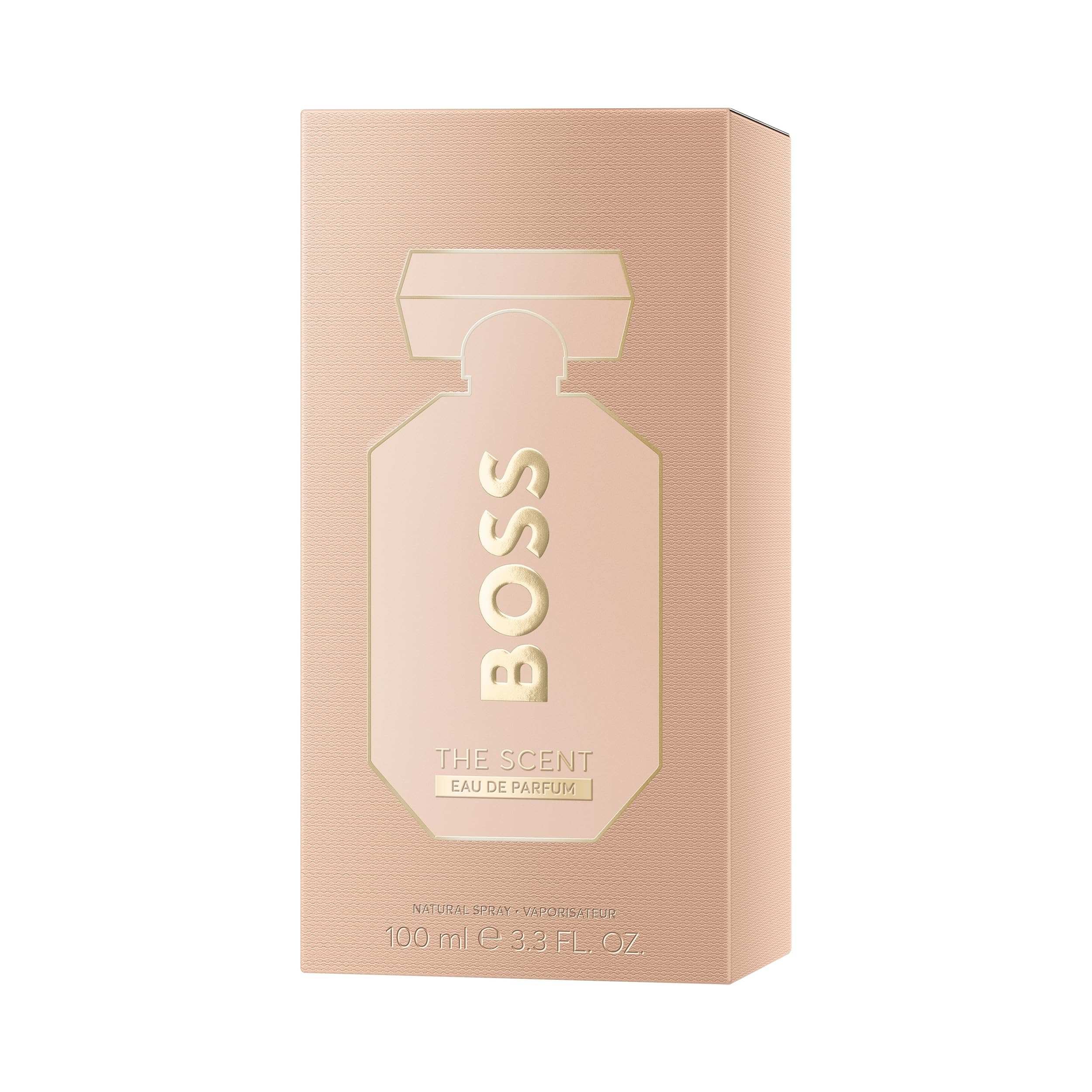 Hugo Boss The Scent for women eau de parfum 100 ml in elegant beige packaging by Mumzar