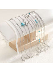 Huitich 11 - Piece Beach Anklet Set with Star & Beads - Mumzar