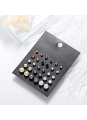 Huitich 15 Pair Earrings Set Elegant Mixed Styles - Mumzar