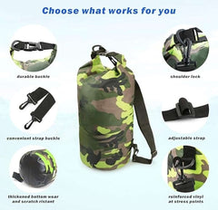 Huitich 15L Outdoor PVC Dry Bag - Camouflage Sport Bag - Mumzar