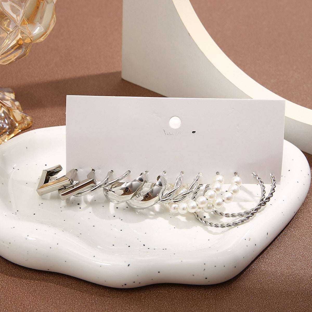 Huitich 18 Piece Earring Set Silver Mix Styles - Mumzar