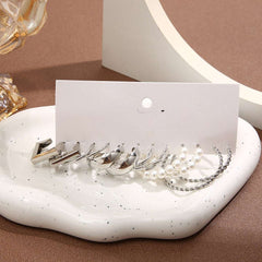 Huitich 18 Piece Earring Set Silver Mix Styles - Mumzar