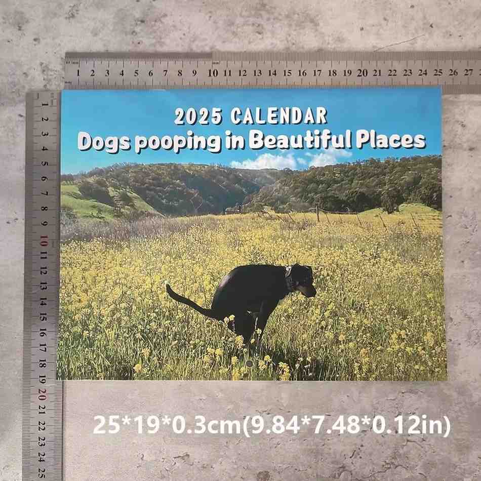Huitich 2025 Funny Dogs Pooping Calendar - Unique Pet Lover Gift - Mumzar