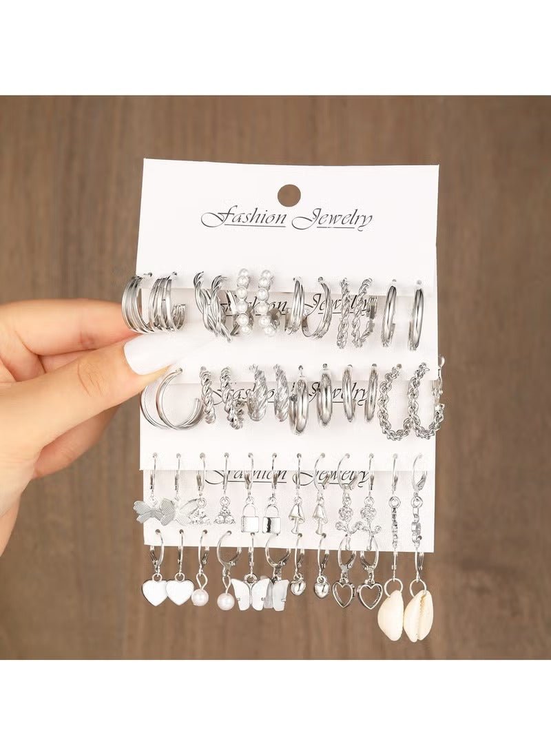 Huitich 24 - Piece Charm Earrings Fashion Jewelry Set - Mumzar