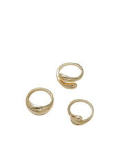 Huitich 3 - piece Gold Rings for Women Elegant Set - Mumzar