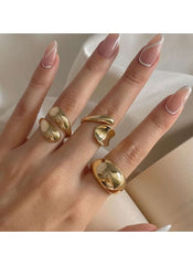 Huitich 3 - piece Gold Rings for Women Elegant Set - Mumzar