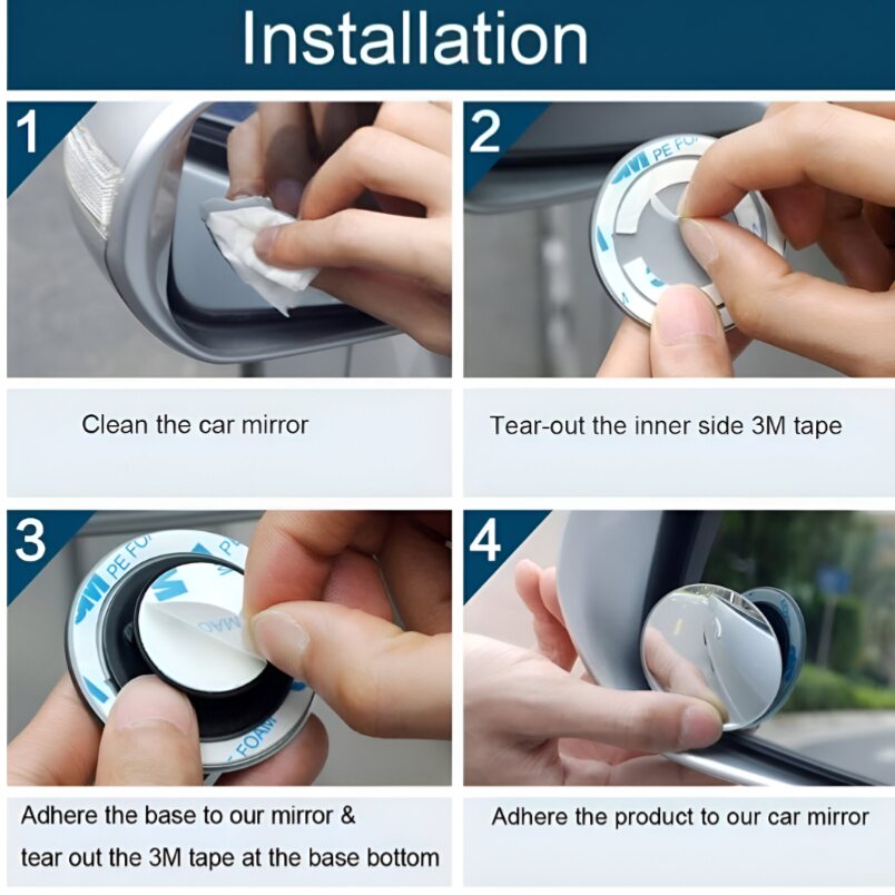 Huitich 360 Degree Blind Spot Mirror for Rear View Safety - Mumzar