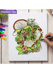 Huitich 48 Piece Coloring Pens with Case Vibrant Art Set - Mumzar
