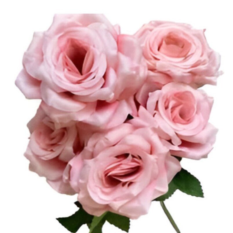 Huitich 5 Head Artificial Rose Arrangement Realistic Decor - Mumzar