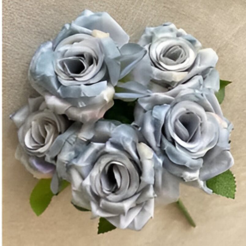 Huitich 5 Head Artificial Rose Arrangement Realistic Decor - Mumzar
