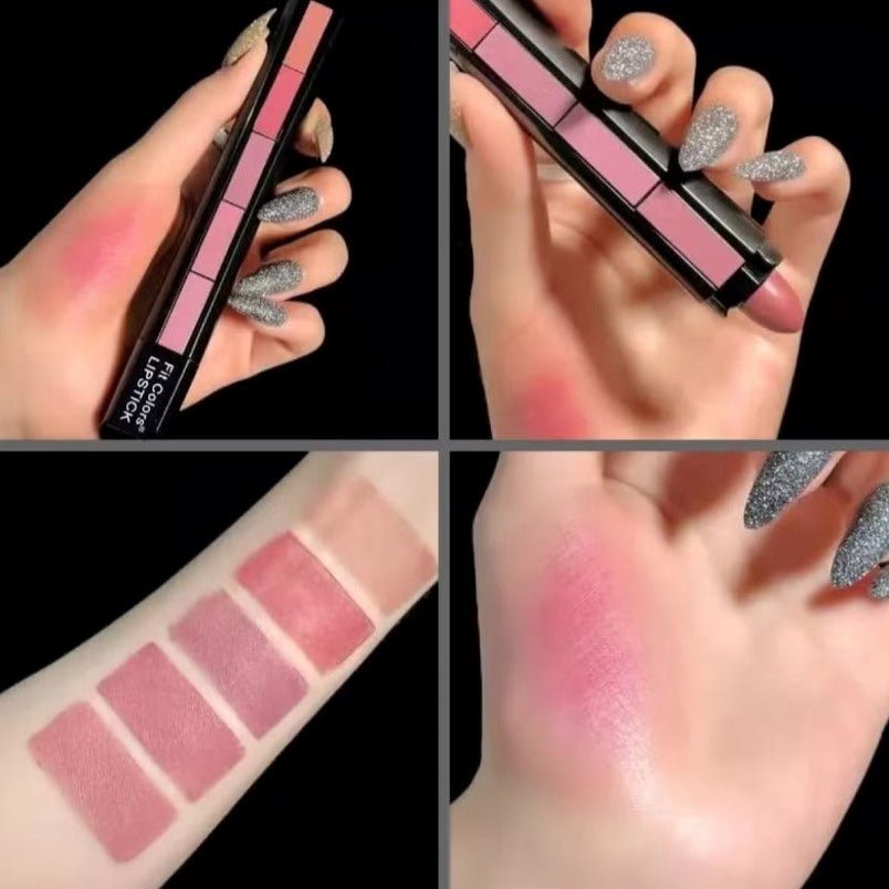 Huitich 5 - in - 1 Matte Nude Lipstick Set Long - Lasting Shades - Mumzar