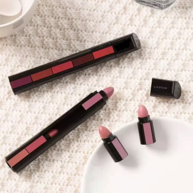 Huitich 5 - in - 1 Matte Nude Lipstick Set Long - Lasting Shades - Mumzar