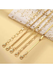 Huitich 5 Piece Gold Bracelet Set Elegant Jewelry - Mumzar