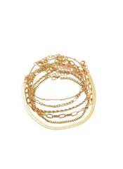 Huitich 6 - Piece Gold Anklet Set Elegant Layered Jewelry - Mumzar