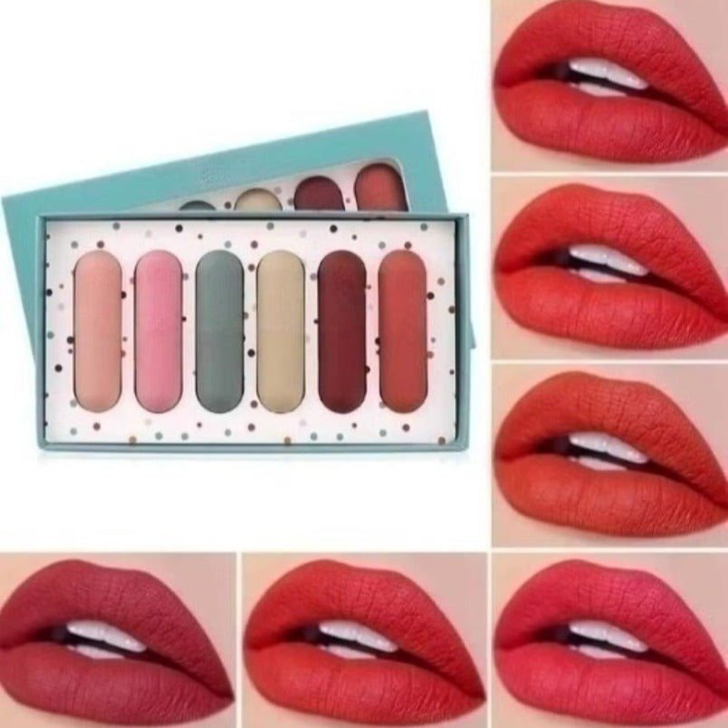 Huitich 6 Shade Lipstick Set Online Vibrant Matte Colors - Mumzar