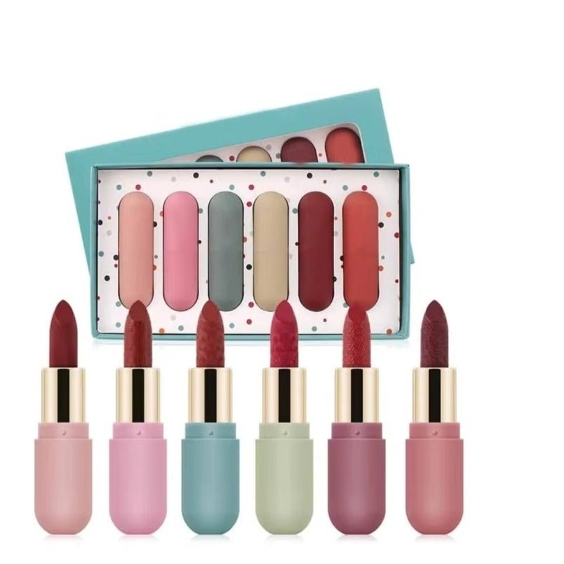 Huitich 6 Shade Matte Lipstick Set Online Vibrant Colors - Mumzar