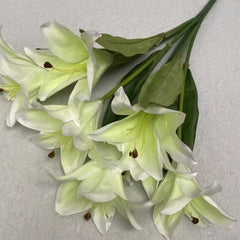 Huitich 7 - Head Faux Lily Bouquet - Realistic Artificial Flowers - Mumzar