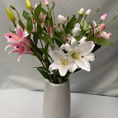 Huitich 7 - Head Lily Bouquet for Home Decor Artificial Flowers - Mumzar
