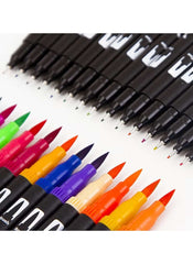Huitich 72 Piece Art Pens with Zipper Case Dual Brush Set - Mumzar