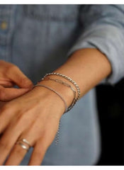 Huitich 8 Piece Silver Bracelet Collection Set - Mumzar