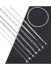 Huitich 8 Piece Silver Bracelet Collection Set - Mumzar