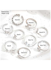 Huitich 9 Piece Toe Ring Collection - Stylish Silver Set - Mumzar