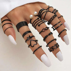 Huitich A - Express 10 Piece Trendy Fashion Rings Set - Mumzar