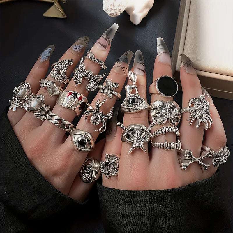 Huitich A - Express 10 Piece Trendy Fashion Rings Set - Mumzar