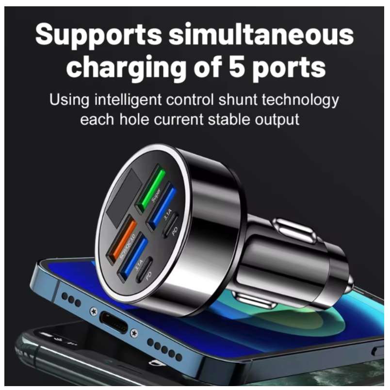 Huitich A - Express 100W Fast Car Charger with Dual USB - C - Mumzar